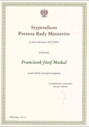F Moskal Stypendium